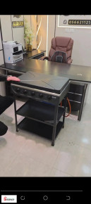 طباخ غاز ⁦⁦5⁩⁩ عيون نار زرقاء + شعلة إلكترونية مع ستاند وغطاء نار زرقاء صافية = حرارة أعلى واستهلاك أوفر Image 2