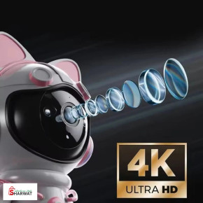 كاميرا مراقبة الروبوت الذكية - جودة عاليةالتفاصيل:تصوير بدقة ⁦⁦5MP⁩⁩ ووضوح عالي.تحكم كامل Image 2