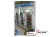 ثلاجة محل 3 ابواب+رفوف محل 9*5+سد...