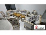 طقم كنب 11 مقعد (تنجيد جديد) خشب زان