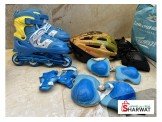 احذية بعجلات وسكوتر للتزلج مع حماية 