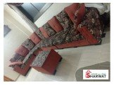 طقم كنب زاوية ٧ مقاعد مع طاولة