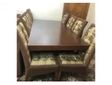 طقم كنب جلوس بالاضافه الى طاوله سفره خشب زان جديده مع كراسيها بحاله ممتازه جدآ  Image 2