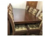 طقم كنب جلوس بالاضافه الى طاوله سفره خشب زان جديده مع كراسيها بحاله ممتازه جدآ  Image 3