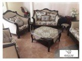 طقم كنب صالون سبع مقاعد شبه جديد