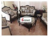طقم كنب صالون سبع مقاعد شبه جديد ...