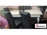 طاولة سفرة مع 6 كراسي .قابلة للتوسيع