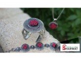طقم اكسسوارت تراثي مطرز ❤️