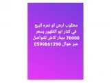 مطلوب ارض في كنار بسعر 70000 الف دينار - 1